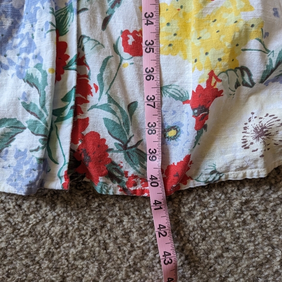 Urban Outfitters Shoulder Tie Floral Colorful Summer Midi Cottage Dress - Picture 16 of 16